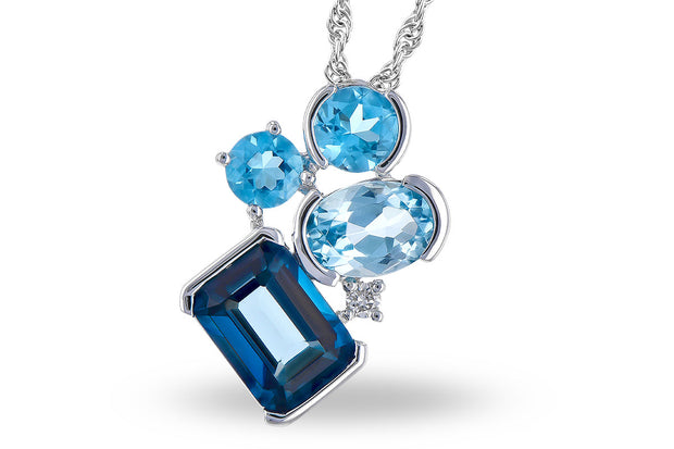 14 Karat Blue Topaz Necklace