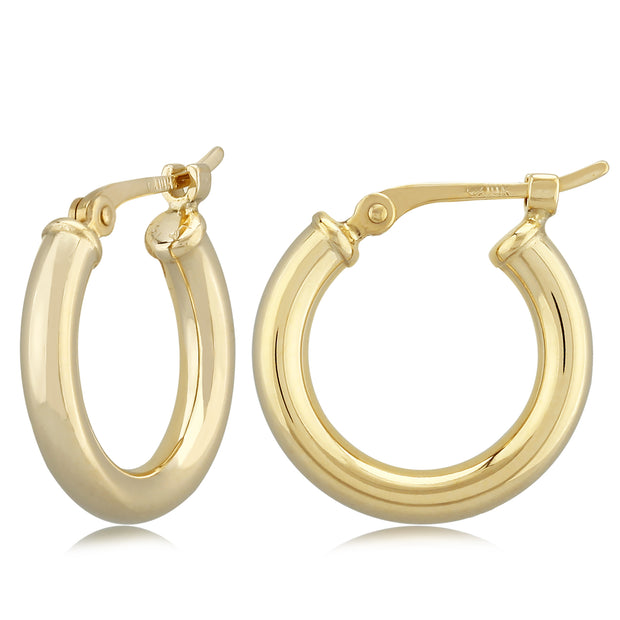14 Karat Yellow Hoop Earrings