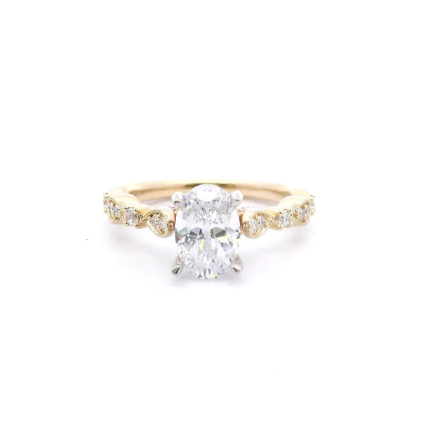 14 Karat Yellow Gold Semi-Mounting Ring