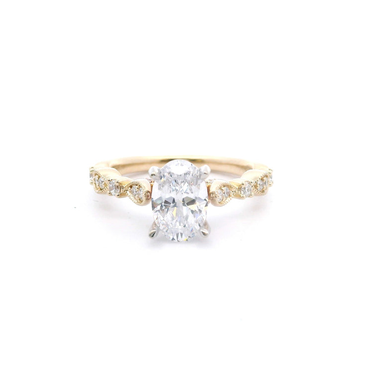 14 Karat Yellow Gold Semi-Mounting Ring
