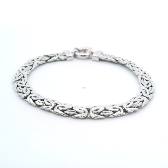 Designer Atasay Kuyumculuk AK Turkey Sterling Silver Byzantine Link Bracele