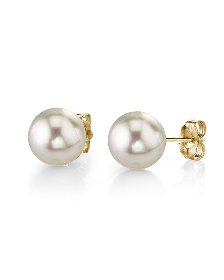 8-8.5mm Akoya Cultured Pearl Stud Earrings