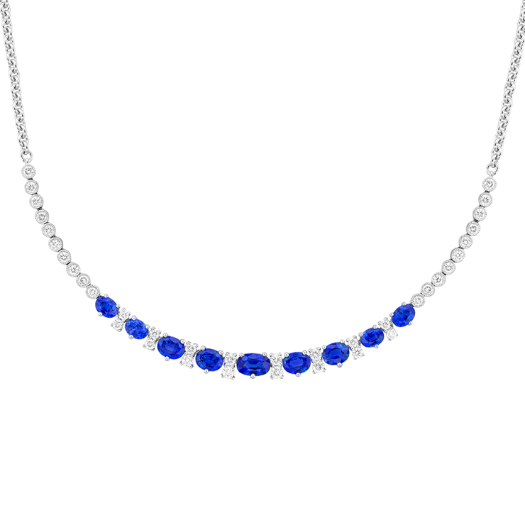 Alternating Sapphire & Diamond Necklace