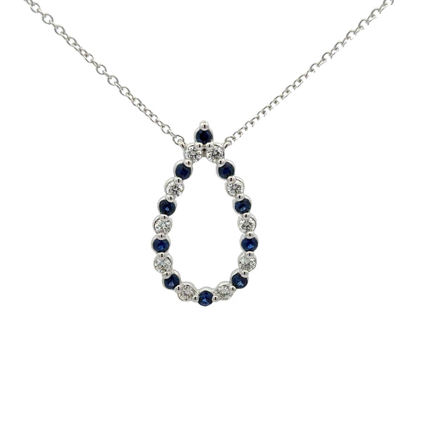 Alternating Sapphire & Diamond Necklace
