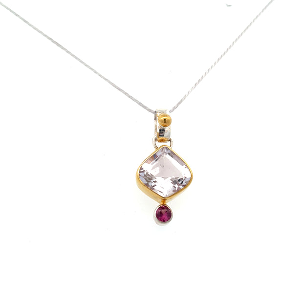 Sterling Silver and 22K Gold Vermeil Fashion Pendant