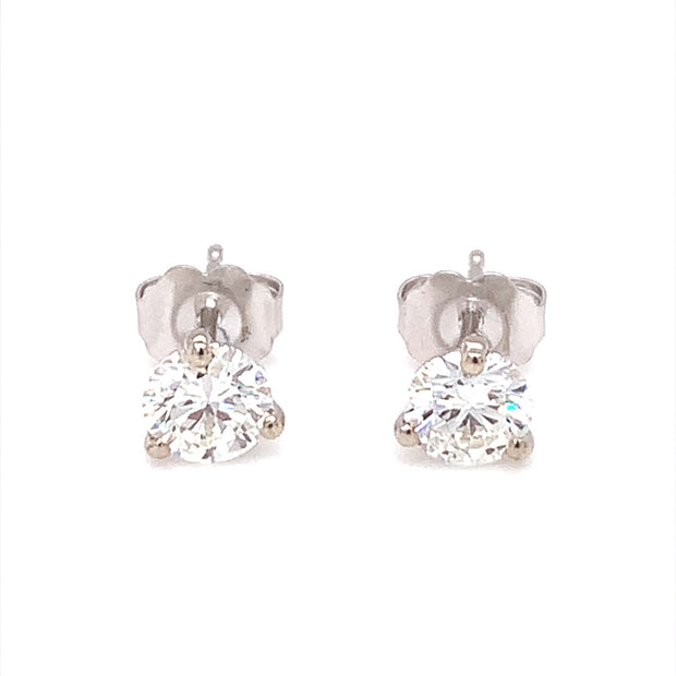 1.07ctw Round Diamond Stud Earrings