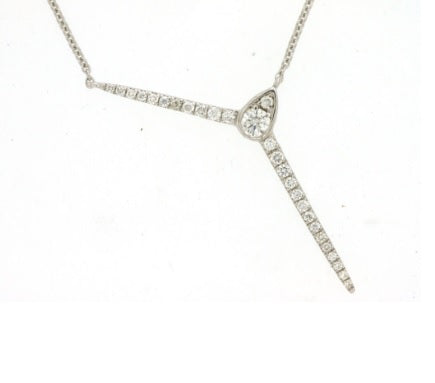 14 Karat White Diamond Pendant/Necklace | 0.19 carats total weight