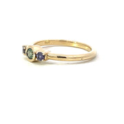 Yellow Gold 3 Stone Fashion Ring