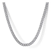 22 Inch 3mm 925 Sterling Silver Solid Mens Cuban Link Chain Necklace