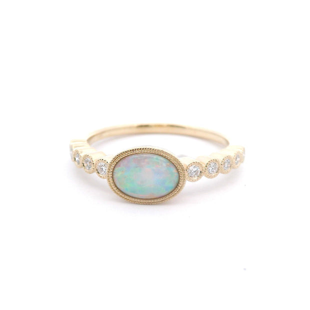 Yellow Gold Opal Fashion Ring