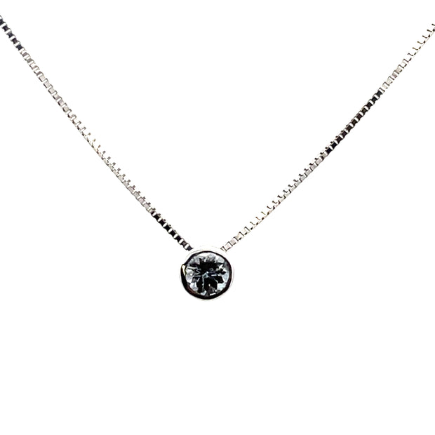 Grey Spinel Bezel Set Pendant