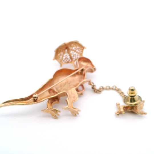 Signed Dinosaur & Poodle Pin