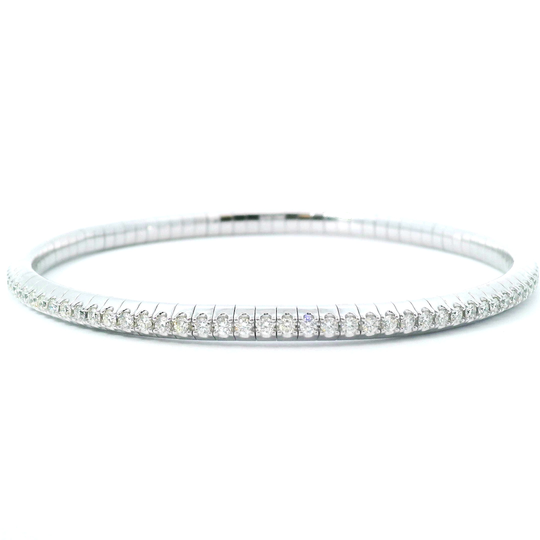 Diamond Stretch Tennis Bracelet w/ Titanium Wire