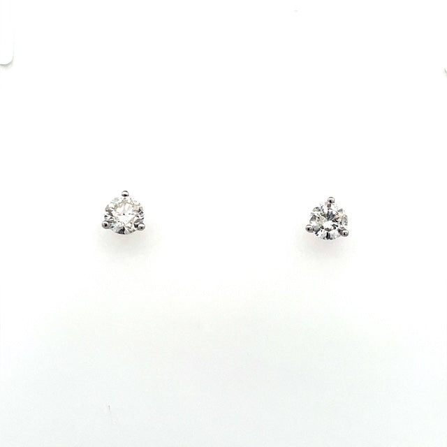 0.97ctw Round Diamond Stud Earrings