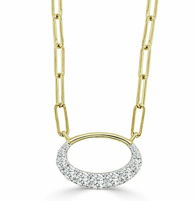 14 Karat Yellow Diamond Pendant/Necklace | 0.38 carats total weight
