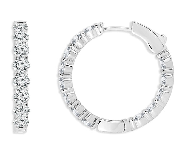 Diamond Hoop Earrings