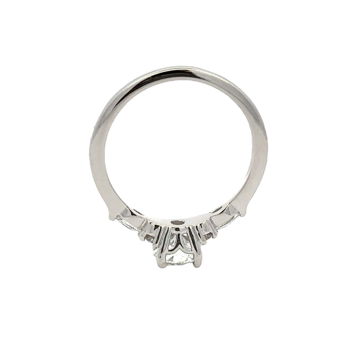 White Gold Round Center Multi Stone Engagement Ring