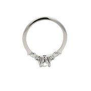 White Gold Round Center Multi Stone Engagement Ring