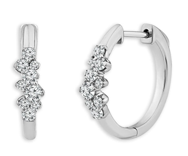 Diamond Hoop Earrings