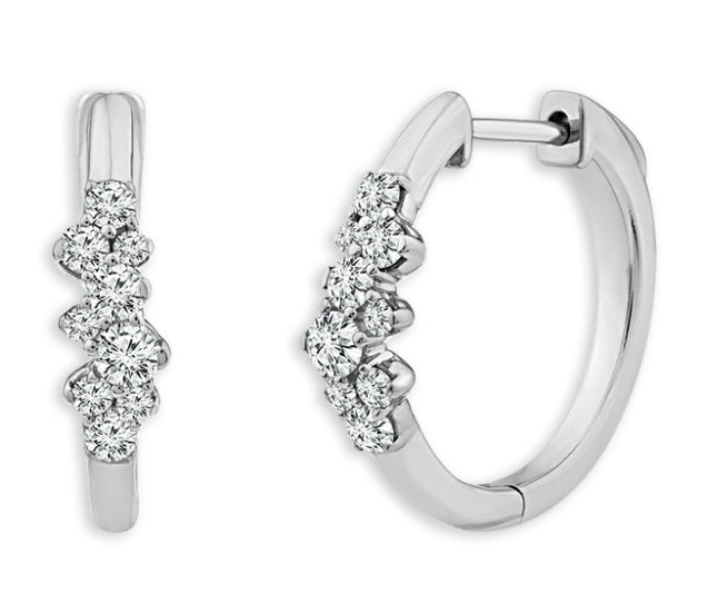Diamond Hoop Earrings