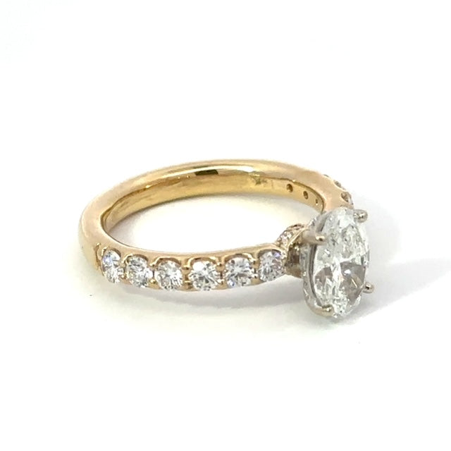 Diamond Engagement Ring w/ Oval Center Diamond