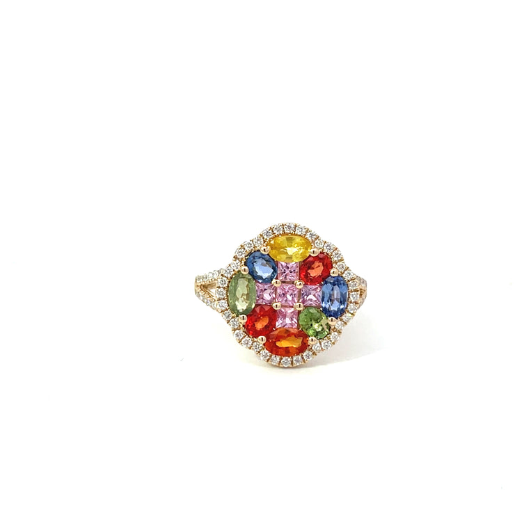 Multi Stone Fashion Ring