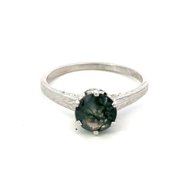 Estate Moss Agate Ring