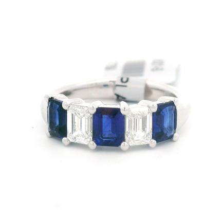Alternating Sapphire & Diamond Band