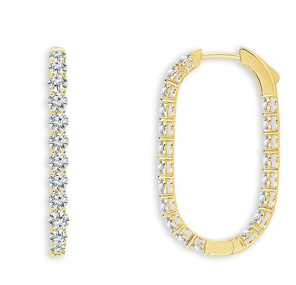 Diamond Hoop Earrings