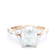 Custom Designed Cushion Diamond Engagement Ring