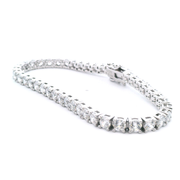 Estate CZ Sterling Silver Tennis Bracelet