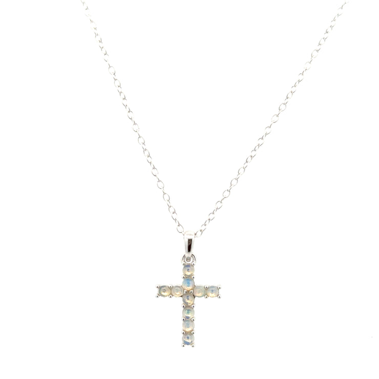 Opal Cross Necklace