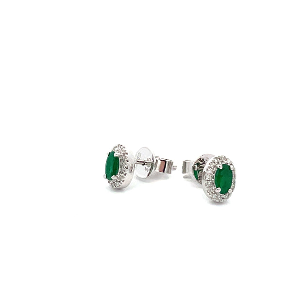 14 Karat Emeralds Earrings