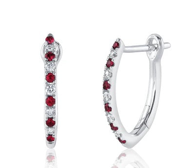 Ruby and Diamond Earrings