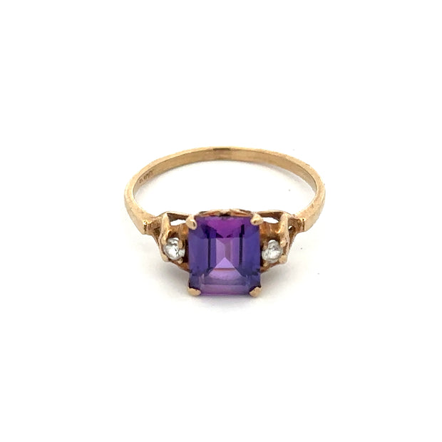 Estate Synthetic Purple Sapphire Ring