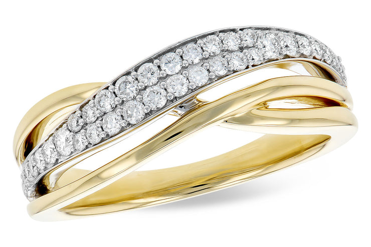 14K Two-Tone Yellow/White Gold Diamond Fashion Ring