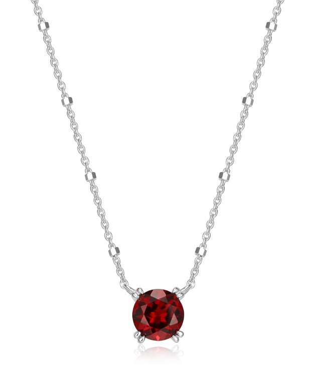 Sterling Silver Garnet Necklace