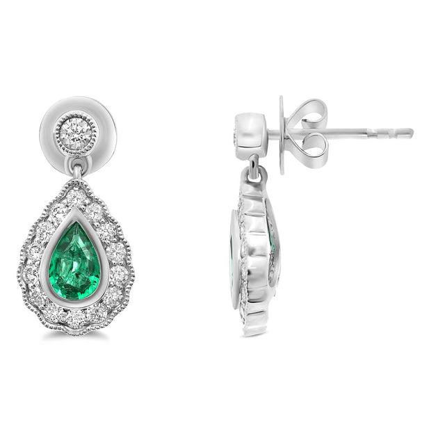 18 Karat Emeralds Earrings