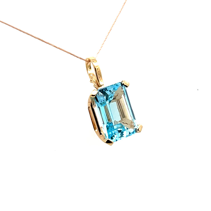 14 KT Yellow Gold Solitaire Enhancer Pendant