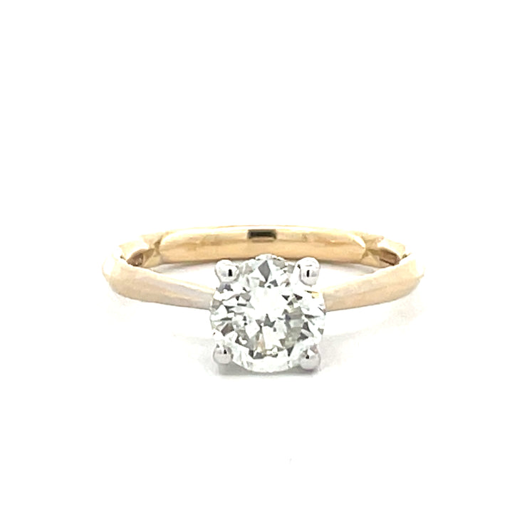 Yellow Gold Round Solitaire Engagement Ring