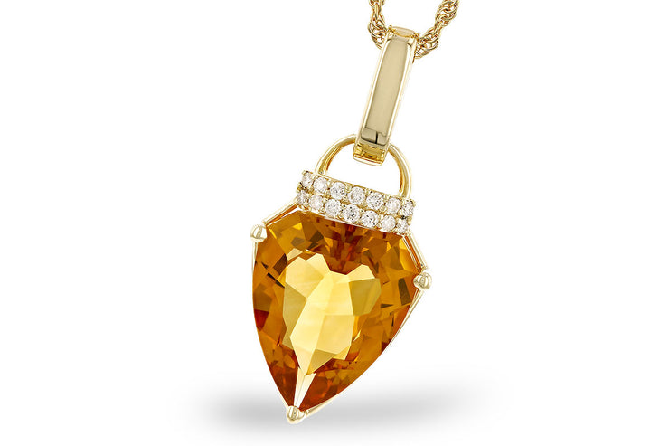 Citrine & Diamond Necklace