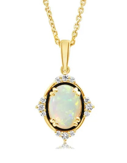 Opal & Diamond Pendant