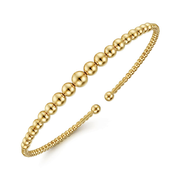 14K Yellow Gold Bujukan Open Bangle