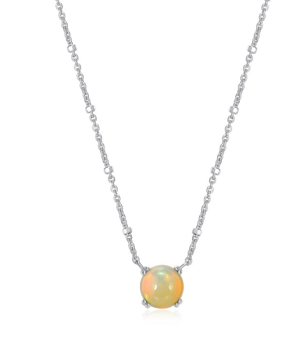 Sterling Silver Opal Necklace