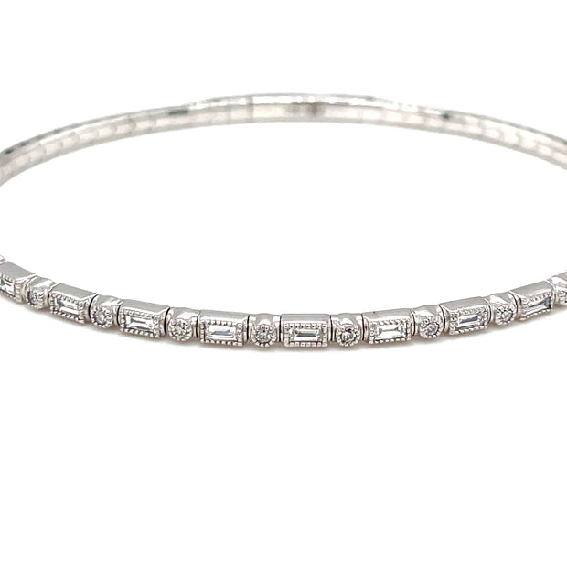 14 Karat White Gold Diamond Bracelet