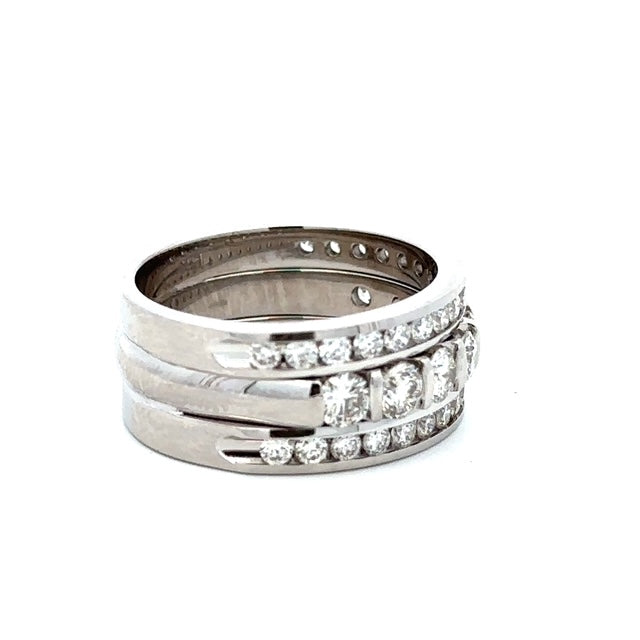 3-Row Diamond Band