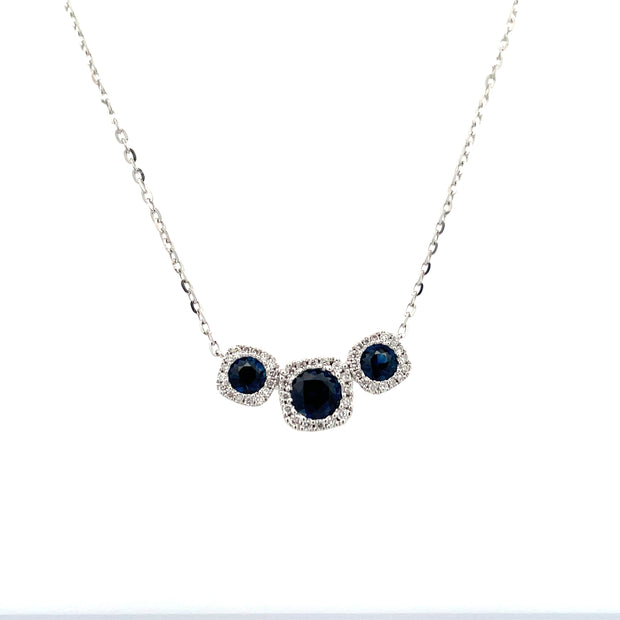 White Gold Sapphire Necklace