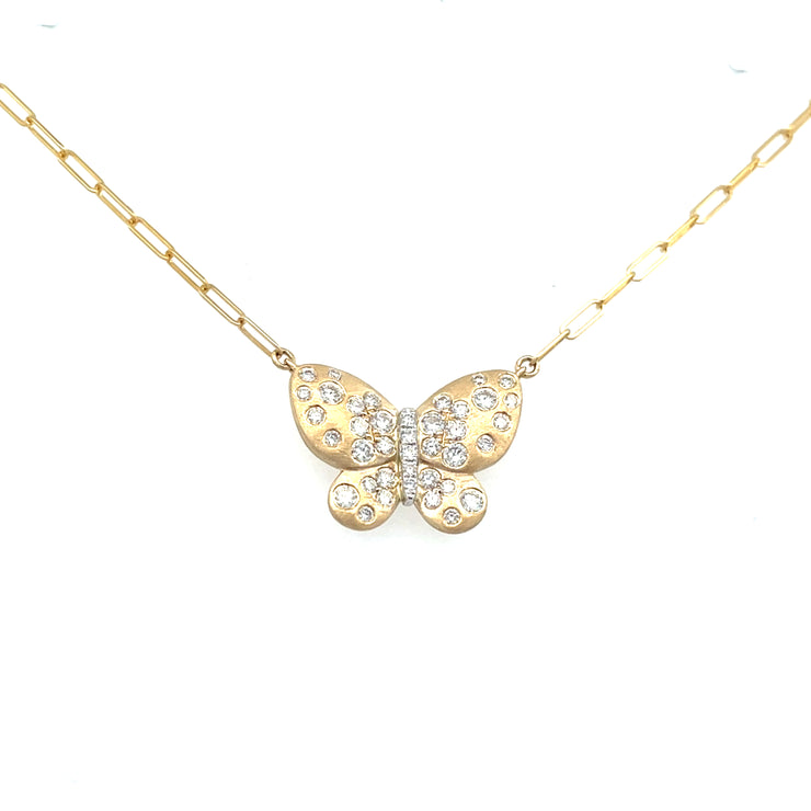 Diamond Butterfly Necklace