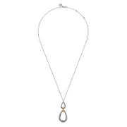 925 Sterling Silver and 14K Yellow Gold Bujukan Teardrop Necklace