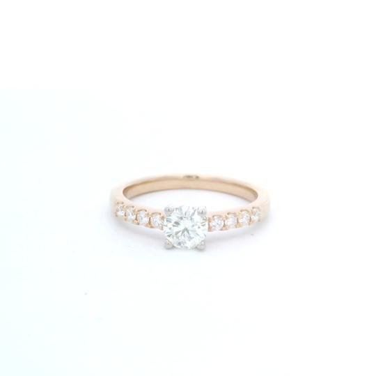 Diamond Engagement Ring Split Prong w/ Round Center